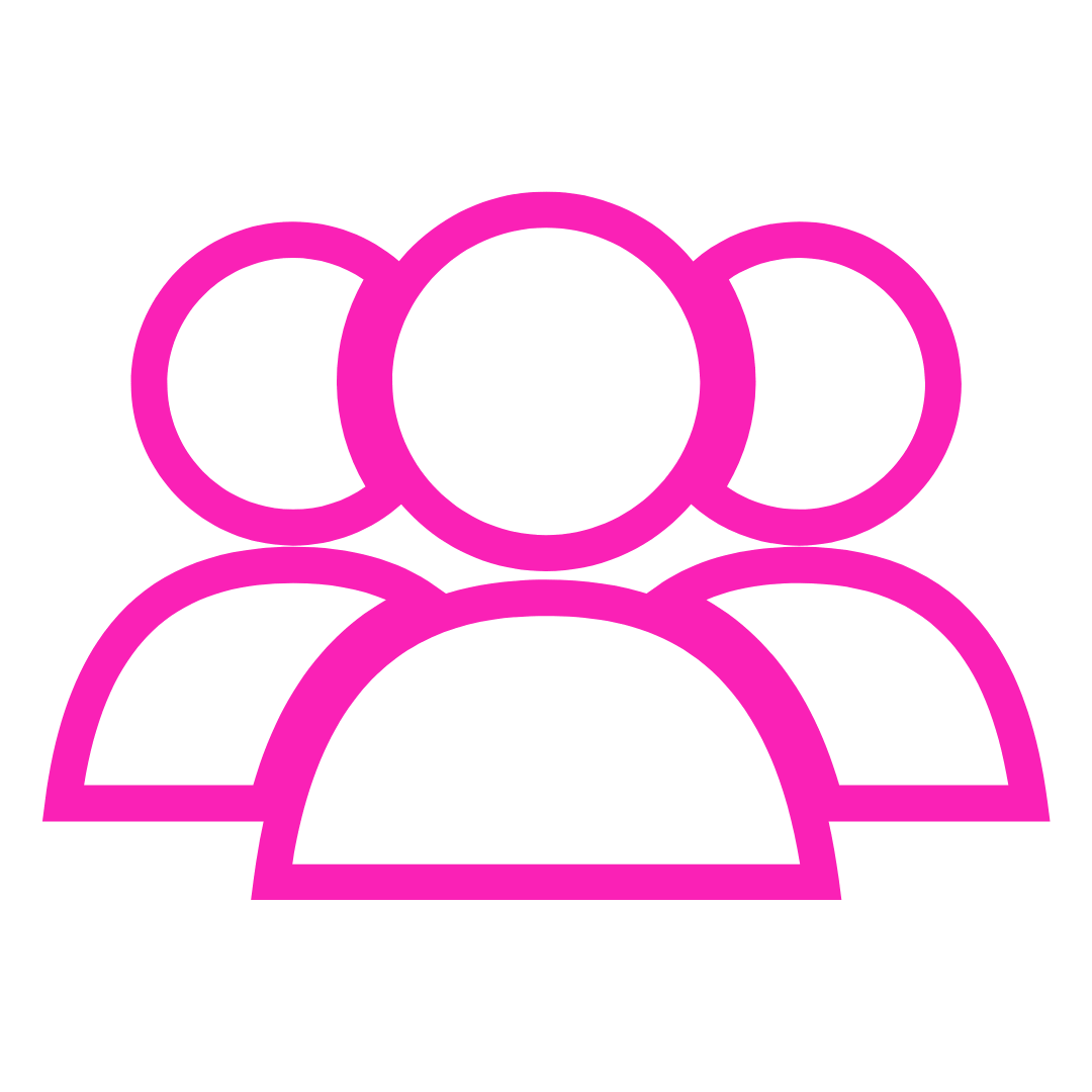 pink icon or symbol for a group or community