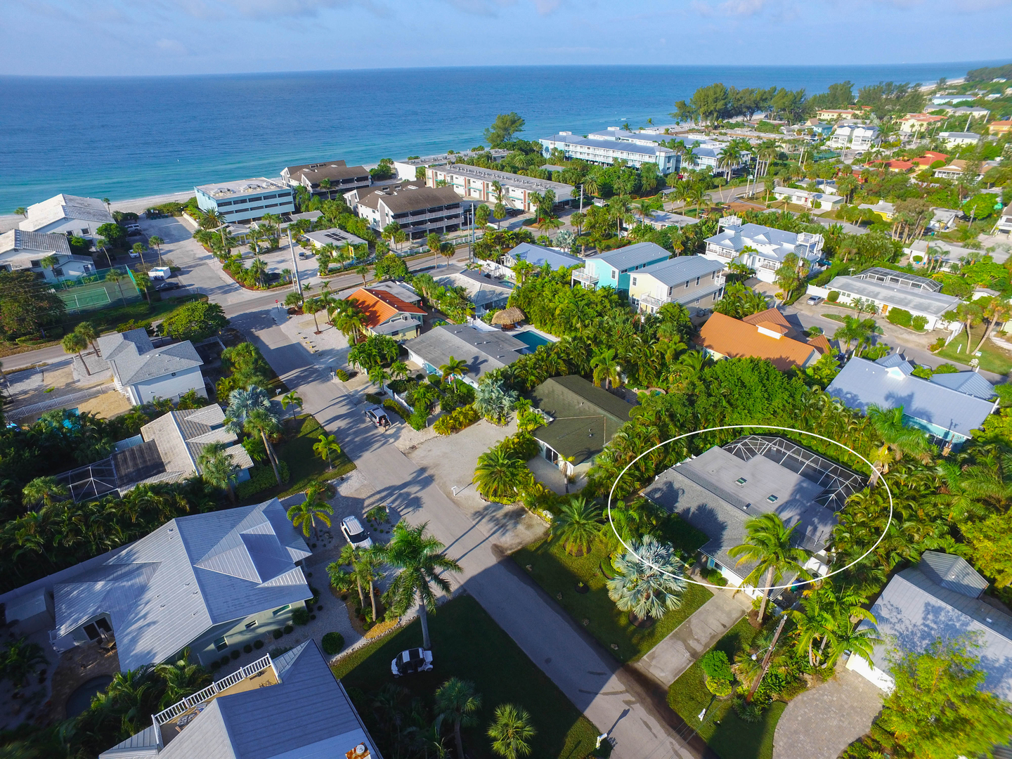 Arial view of Rest Assured by Anna Maria Life Vacation Rentals