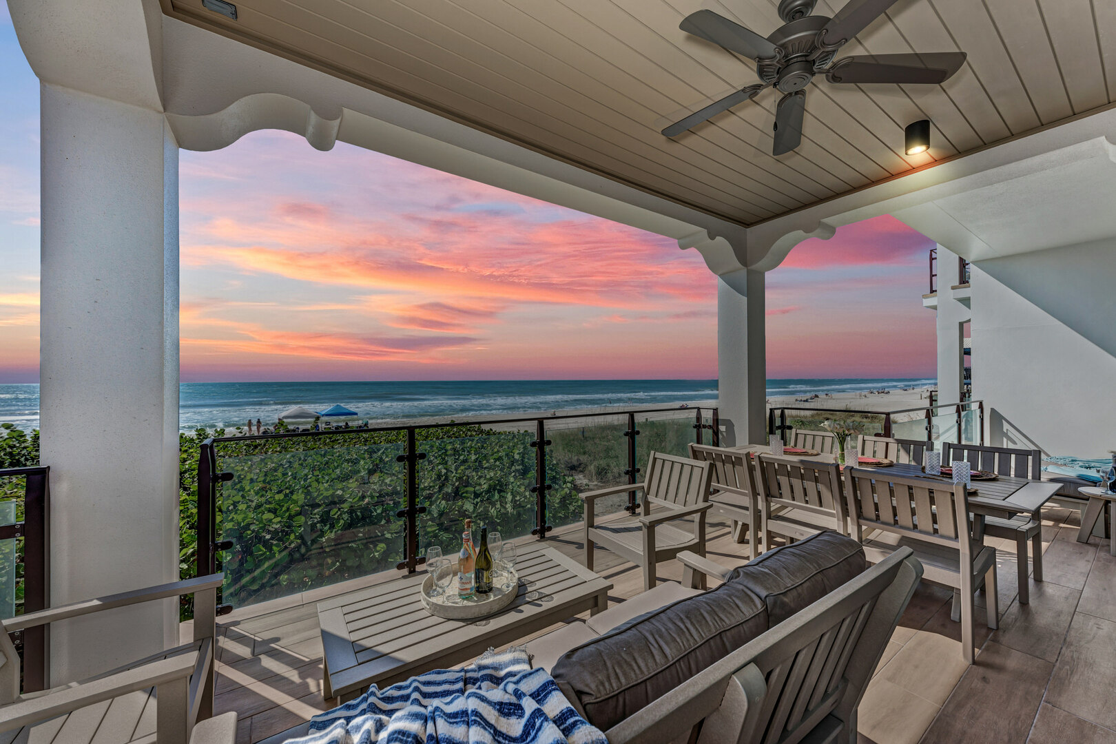 From our beautiful Anna Maria island vacation rentals, view of the Gulf of Mexico at sunset from Buena Vista #2 by Anna Maria Life Vacation Rentals