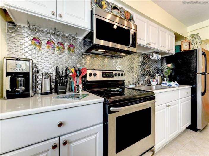 The kitchen in one of our Anna Maria Island condos for rent