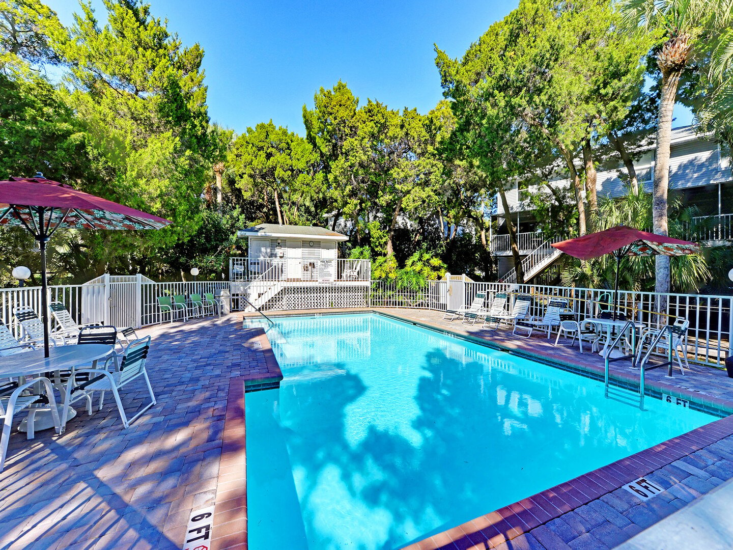 The pool at one of our vacation rentals in Anna Maria island