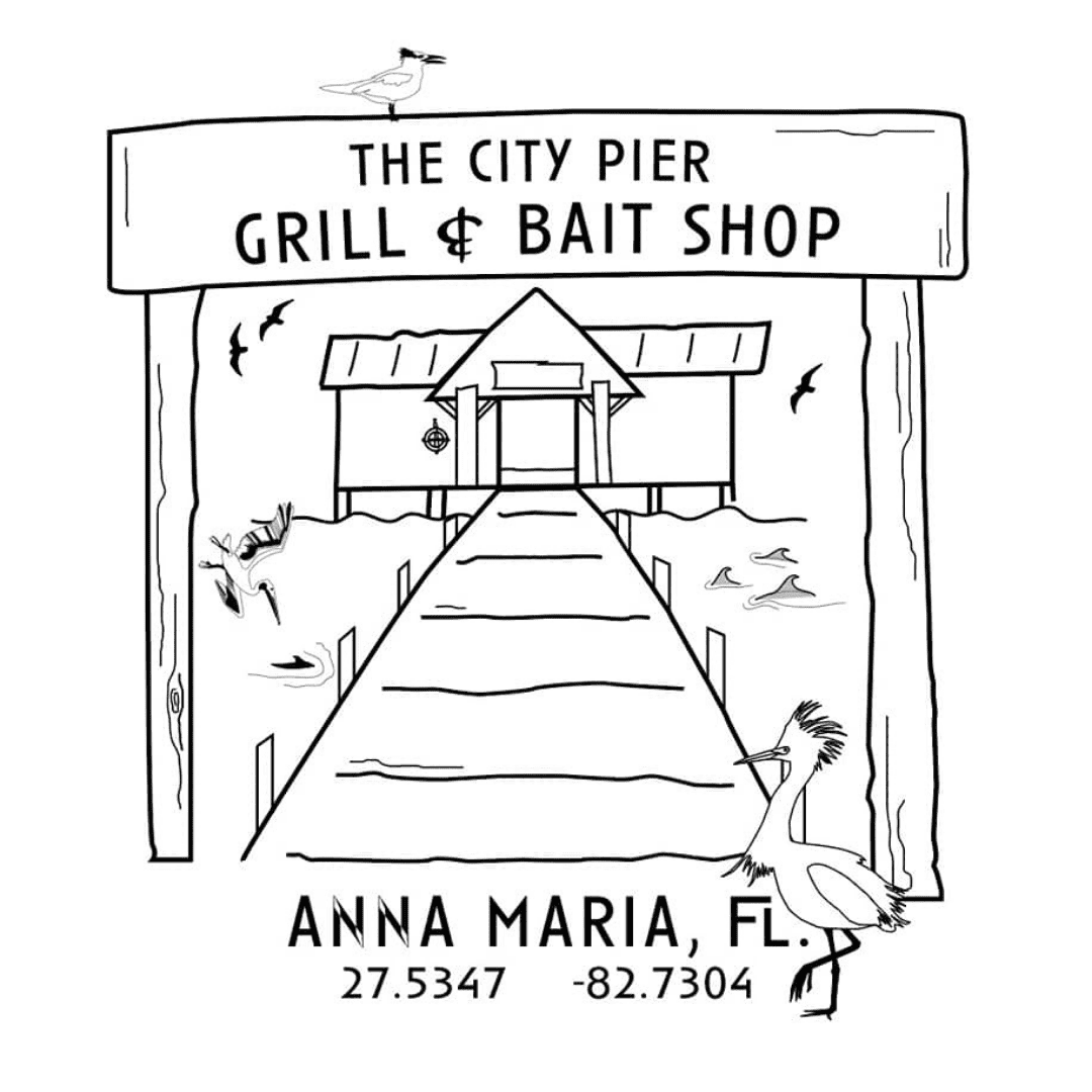 The City Pier Grill & Bait Shop is a local staple on Anna Maria Island.
