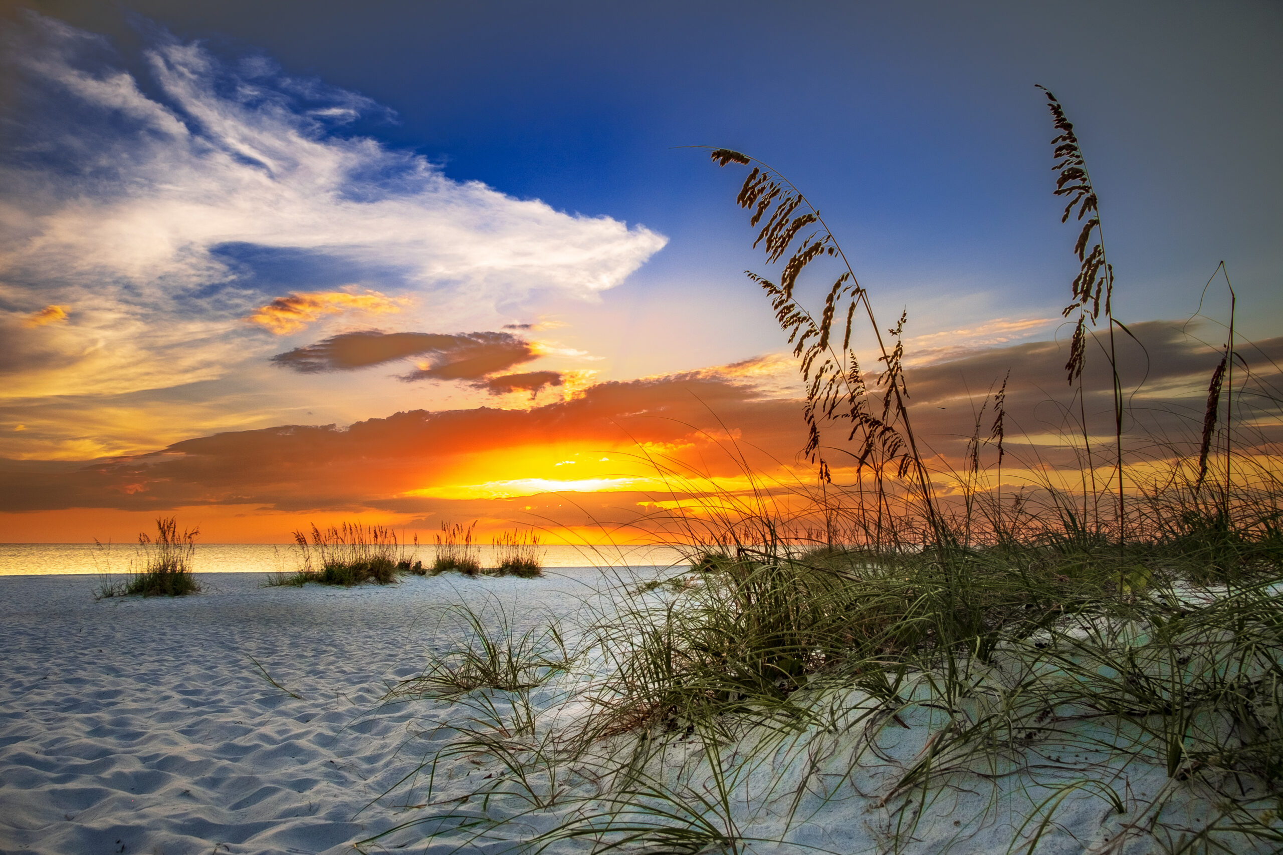 Sunset over the beach, Anna Maria Island, Florida