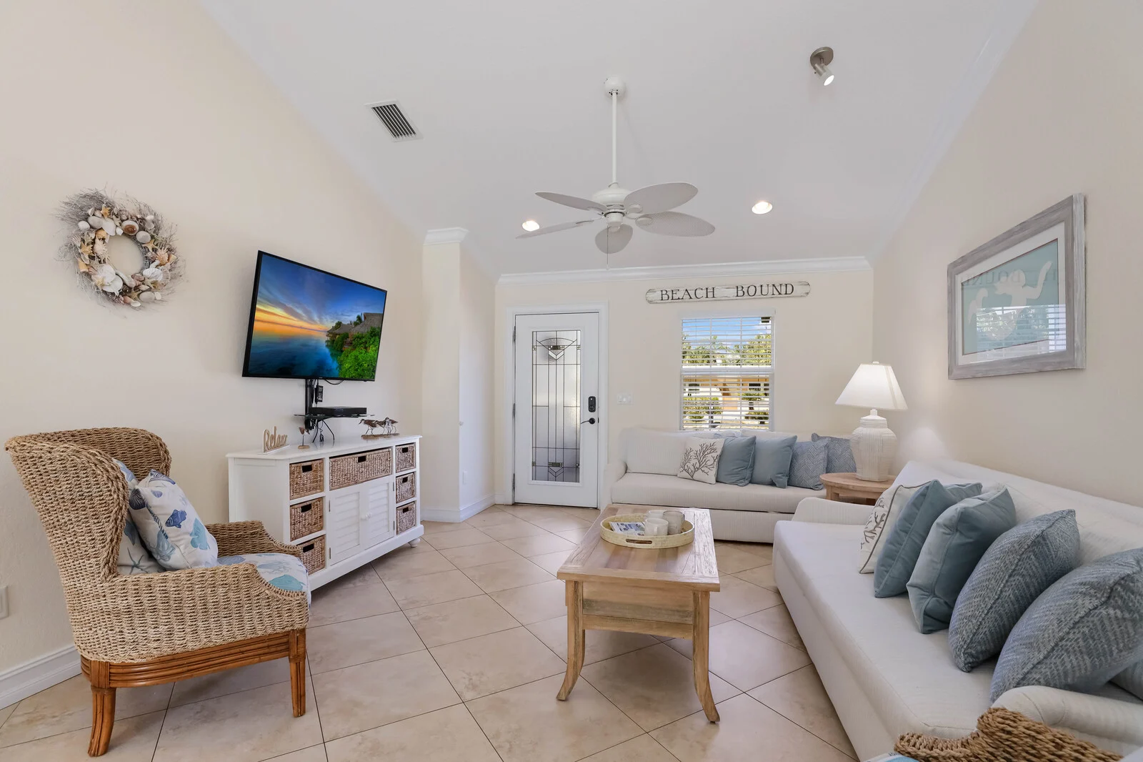 Living room with sofa and tv