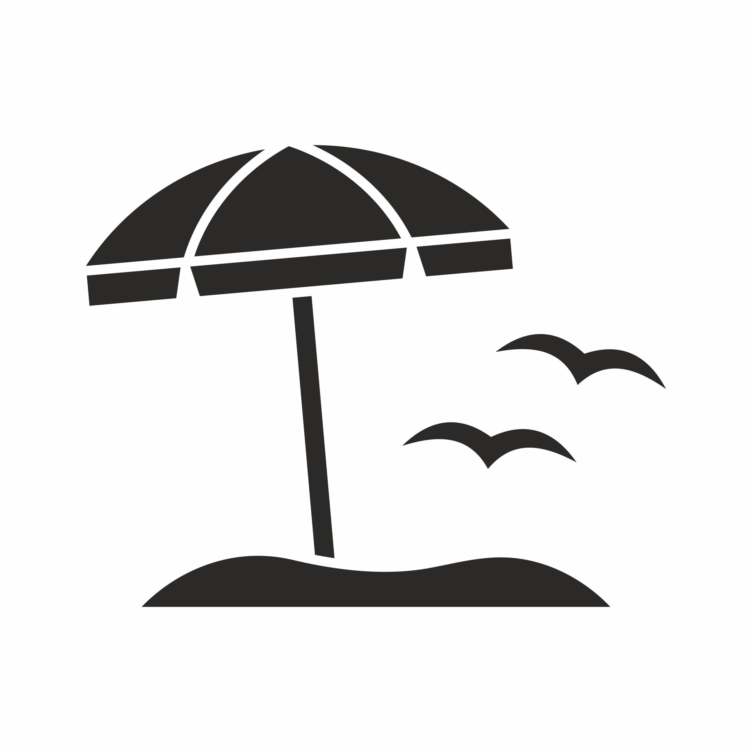 Beach umbrella icon